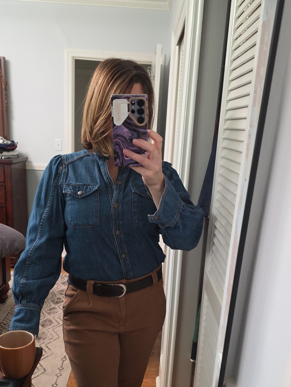 Sezane Denim Shirt 36